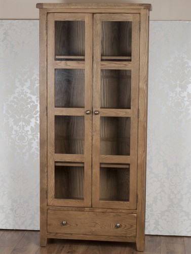Display cabinet bookcase - display, oak