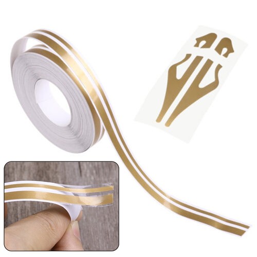 Double line tape - decal, gold