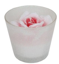 Pink Rose Shaped Candle in