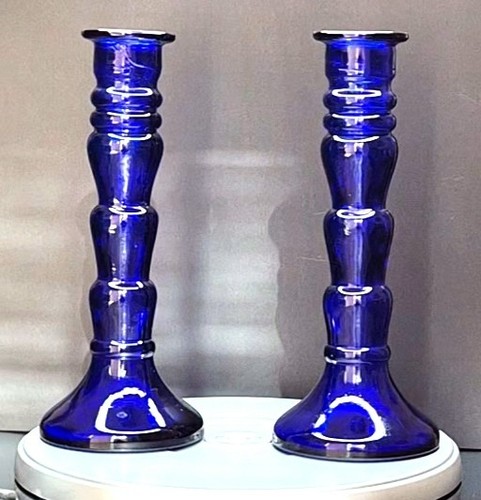 Pair vintage cobalt blue - of,