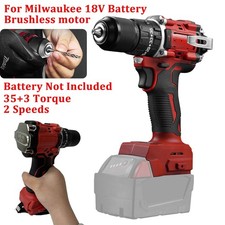 13mm Chuck Brushless Cordless Combi Drill for Milwaukee 18V Battery Kit Hammer