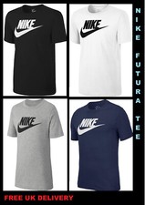 Mens Nike Futura Crew Neck T-shirt Casual Sportswear Gym Outdoor 100% Cotton