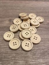 20mm Natural Wooden Buttons 4