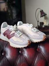 inspired New Balance 327 Trainers Beige /Burgundy Size 6