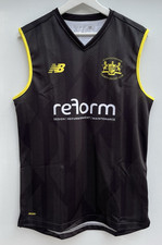 Gloucestershire Cricket Vest New Balance Black Sleeveless Shirt Mens Small S