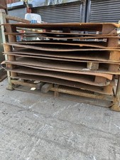 Heavy Duty Steel Pallets Metal Plate Top & Bottom 1380x1380x110mm X 6