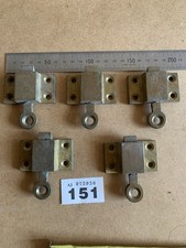 5 X ANTIQUE BRASS LATCH DOOR