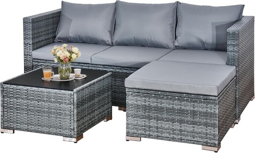 Pcs rattan garden furniture - 3,