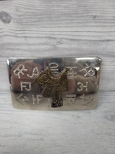 Chambers Belt Co Cattle Branding Silver Tone Western Belt Buckle Saddle Rodeo.PB