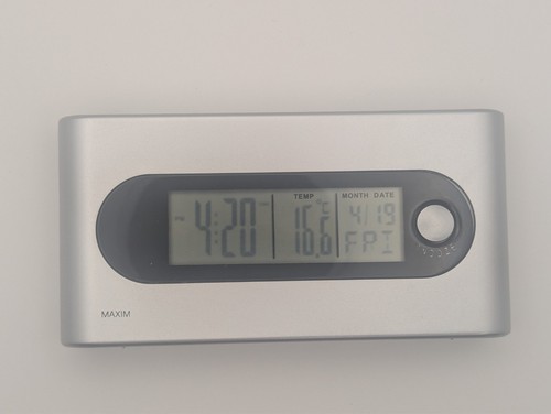 Maxim projection alarm clock