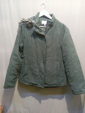 EWM ZIP UP LIGHTLY PADDED JACKET IN DARK GREEN WOMEN'S SIZE 12