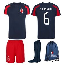 Personalised England Football Kits Customised Shirts Shorts Socks and Kit Bags
