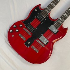 LEFT hand EDS-1275 Double Neck SG Red Cherry Virgin Solder Electric Guitar