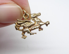 9ct Gold Charm Welsh Dragon