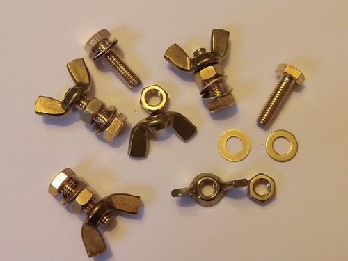 M6x20 brass hex - brass, bolts