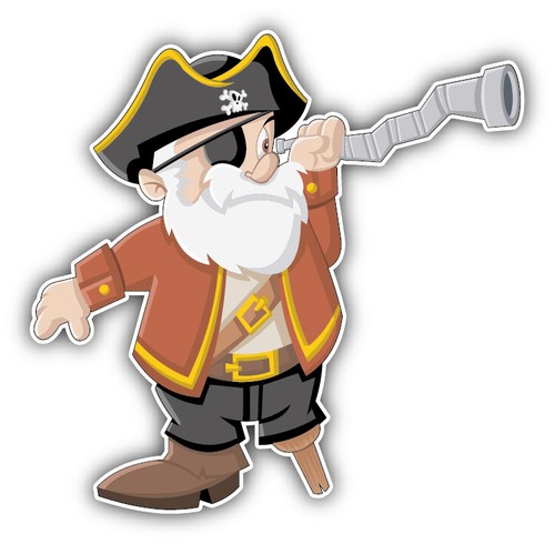 Old pirate cartoon car - pirate,