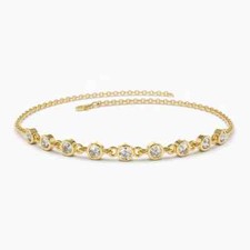 1ct Bezel Bracelet Chain