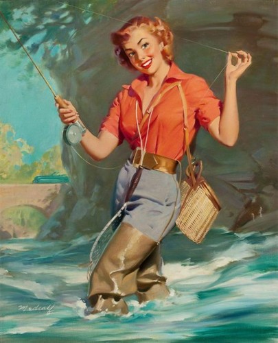 Vintage pin fly fishing - vintage,