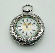 Late Victorian ladies Small Silver (0.935) Open Face Pocket Watch, For Repair