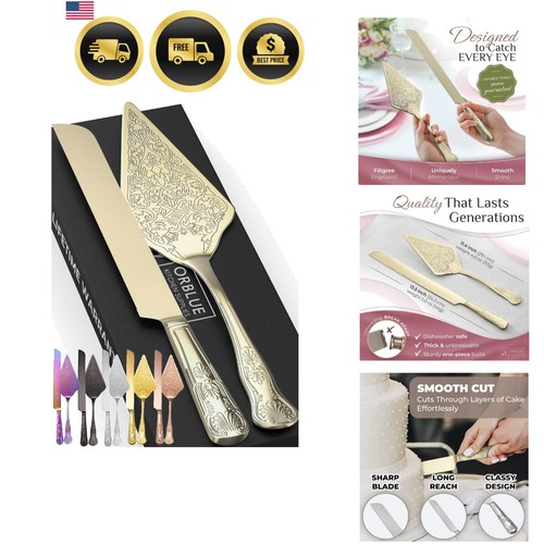 Wedding cake knife and server - wedding,