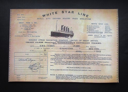 Titanic 7 6 card - titanic,