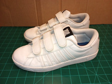 Hook and loop K-Swiss White Low Sneakers Mens size 8 Easy On and Off Memory Foam