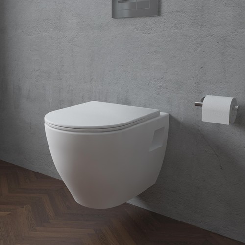 Bathroom wall hung toilet - bathroom,