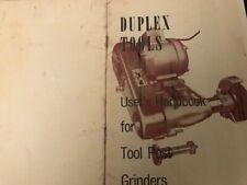 Duplex Tools Handbook For Tool Post Grinders & Catalogues x3