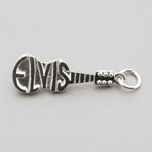 Sterling silver elvis - silver, guitar
