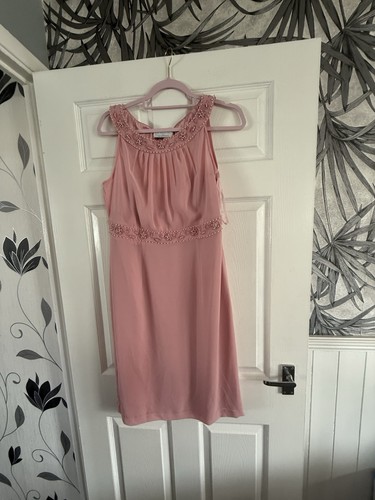 Pink pearl detail dress - pink,