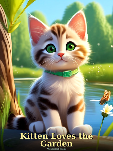 Kitten loves the garden - kitten,