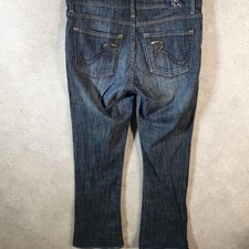 Vintage Rock & Republic Embroidered Pattern Hip Hop Jeans Womens W34 L32 Blue