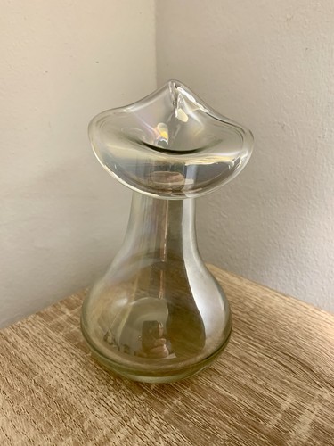 Vintage hand blown iridescent - hand,
