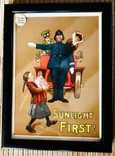 Antique Sunlight Soap framed