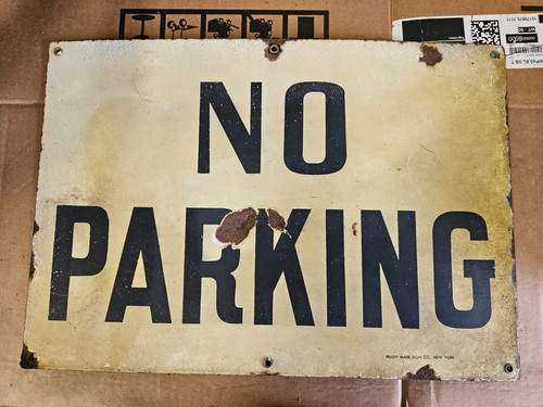 Antique porcelain enamel sign - antique,