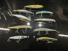 selection of bass plugs IMA nabarone , tacklehouse feed shallow, ima komomo II,