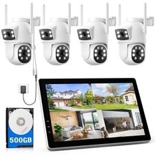 4MP CCTV Camera System Security Wireless Home 10CH Monitor NVR Outdoor HDD Audio