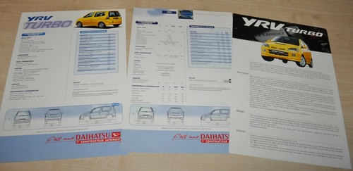 Daihatsu yrv turbo brochure - yrv,