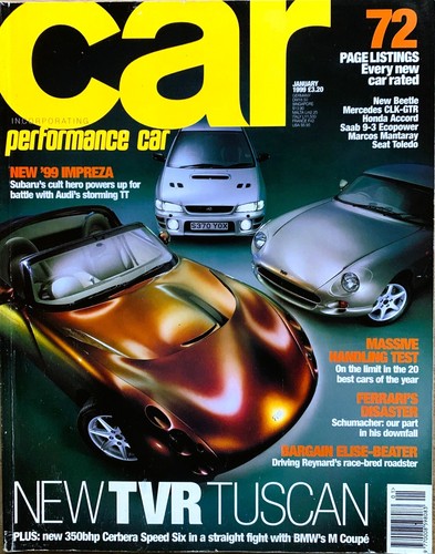 Car magazine jan 1999 tvr - magazine,