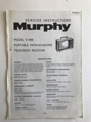 Murphy v1400 portable - portable, mono