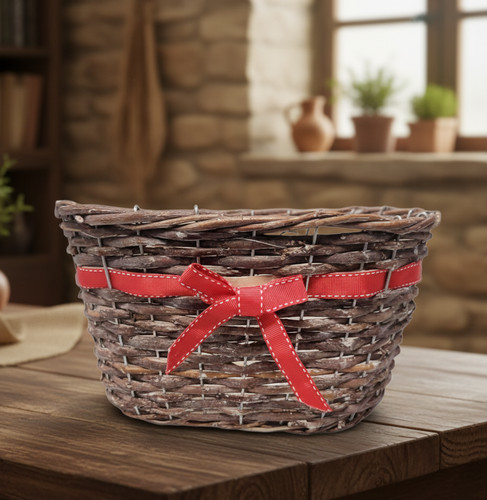 Wicker storage basket - storage,
