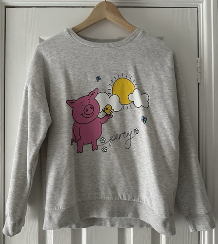 Percy pig grey sweatshirt - m&s,
