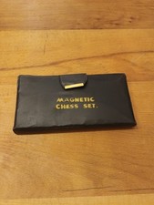 Vintage Magnetic Chess Set Foldable Board for Travel