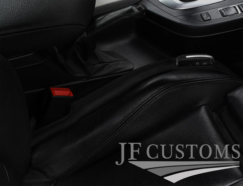 Black stitch leather - leather, 2x