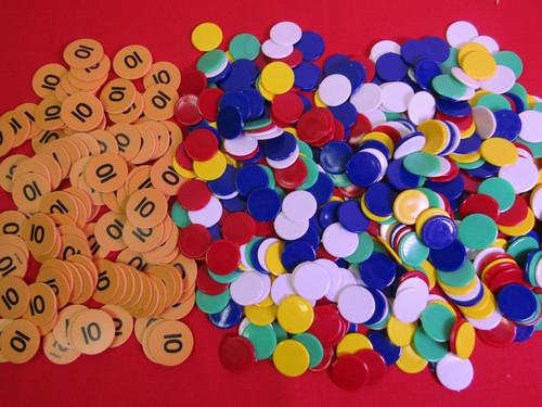 Vintage game counters round - vintage,