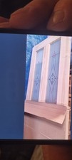 Pine glazed door - door, new