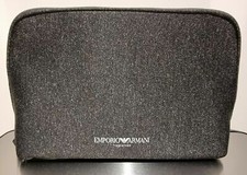 ARMANI Dark Grey Charcoal Wash Bag / Toiletry / Shaving Bag