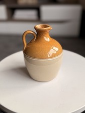 Vintage Govancroft Scotland Stoneware Whisky Flagon / Jug Beige/Brown 