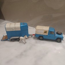 Corgi Diecast Rice Beaufort Double Horse Box Trailer and Land Rover with horse