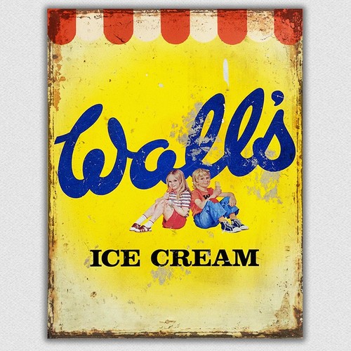 Metal sign wall ice - sign, wall's